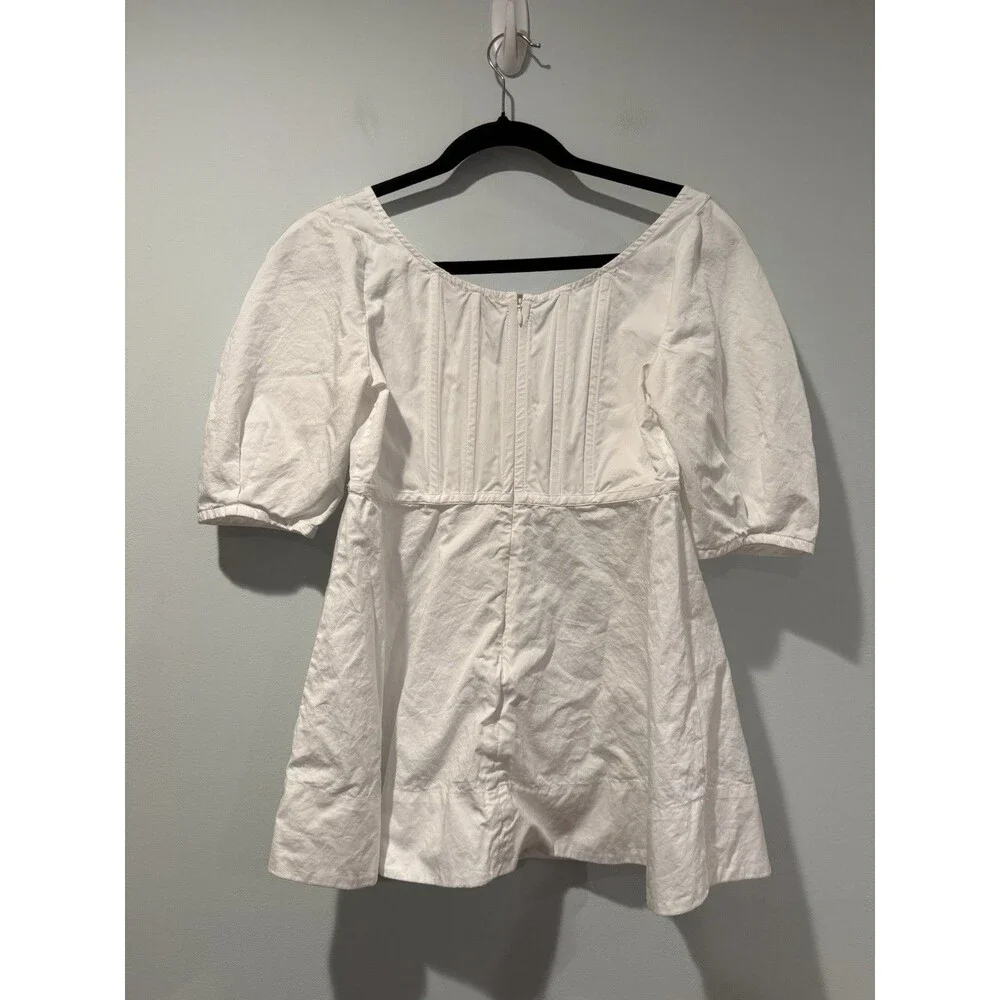 Tuckernuck Nealy Puff Sleeve Corset Top Small Boning Preppy Cottage Regency